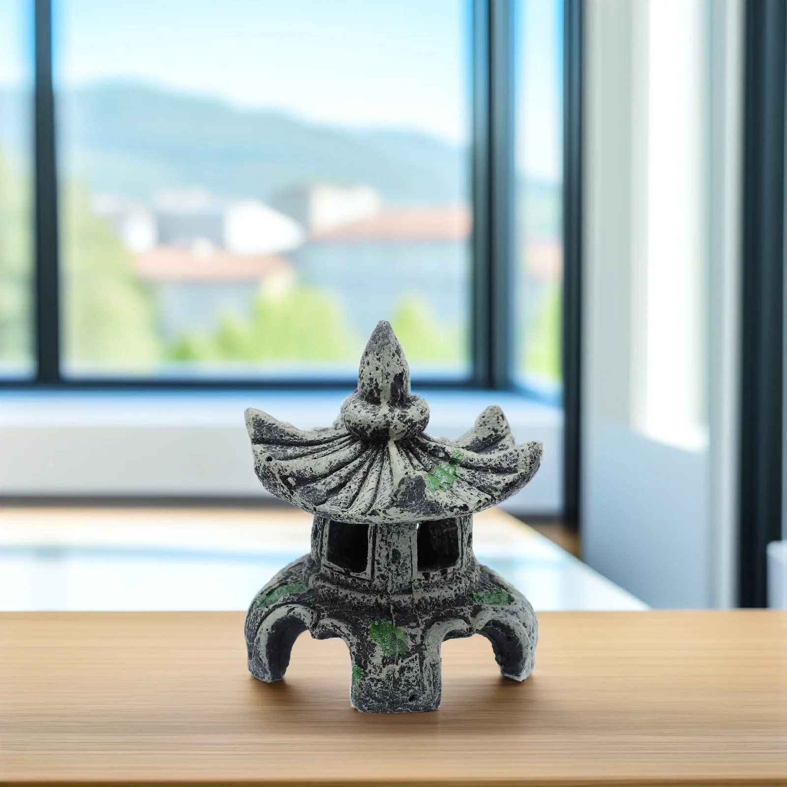 1 قطعة النمط الصيني بونساي الراتنج زخرفة لخزان الأسماك ديكور واقعية محاكاة حوض السمك الجبلي المناظر الطبيعية الزينة