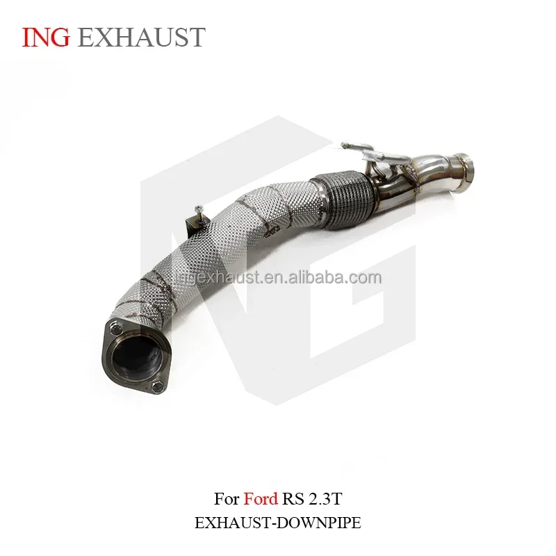 ING Exhaust System Downpipe for Ford RS 2.3T With Heat Shield Auto Performance Racing Parts