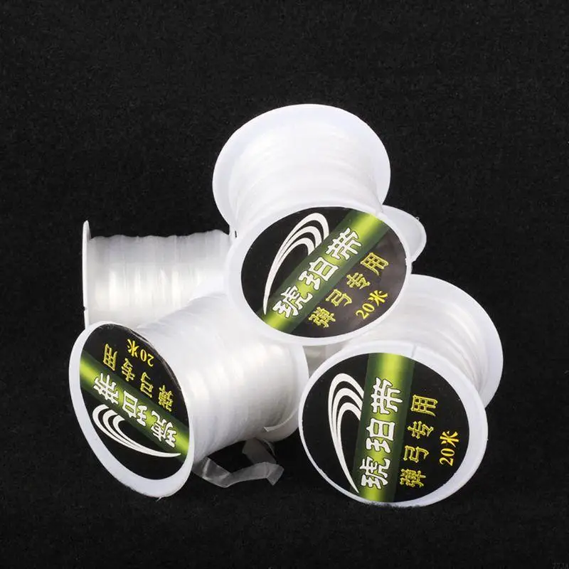 77JA Dải cao su mới buộc màu trắng 20m/65,62ft Độ đàn hồi cao linh hoạt