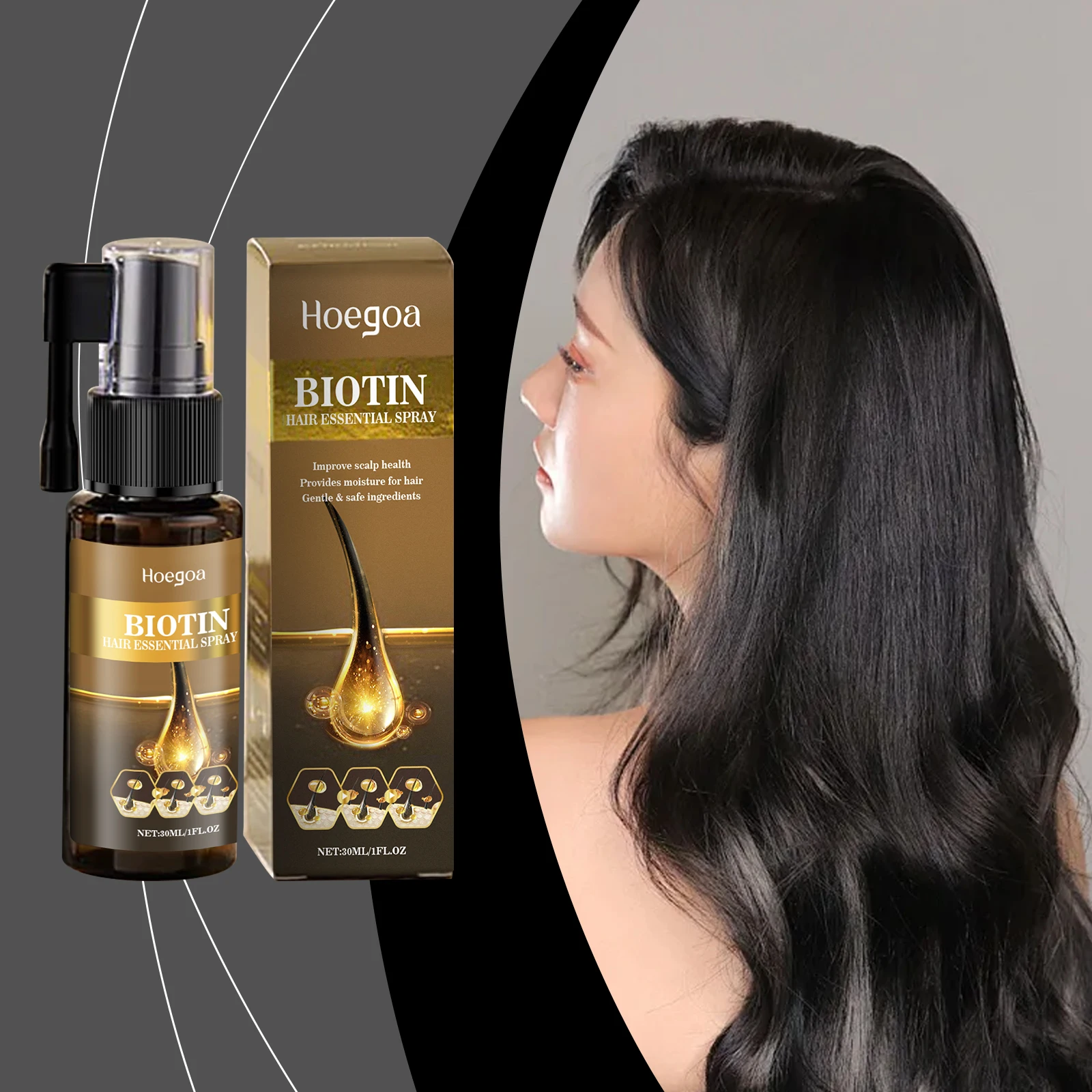 

Scalp Care Spray Gentle Moisturizes Hair Nourishes Scalp Boosts Hair Fullness & Smoothness Aids Daily Hair Care Comfort