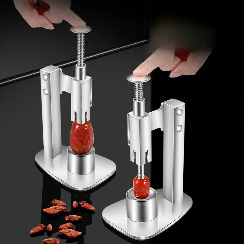 Stainless Steel Red Dates Corer Manual Jujube Pitter Cherry Olive Fruit Core Remover Seed Push Out Tools Kitchen Accessories