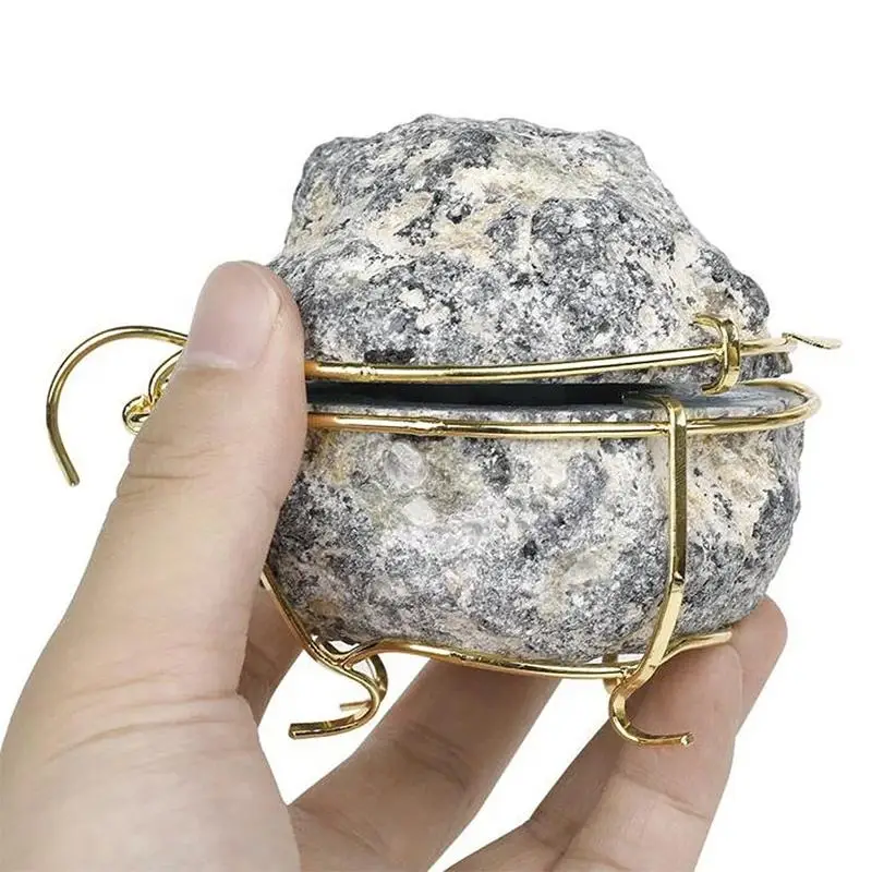 Natural High Quality Raw Crystal Quartz Agate Geode Gift Ring Box Stone Jewelry Box