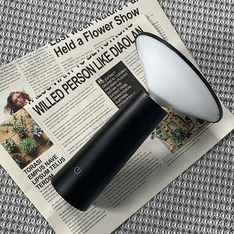 1Set LED Touch Sensor Table Lamp 1200Mah Rechargeable Night Light Black For Desk Bedroom Decor