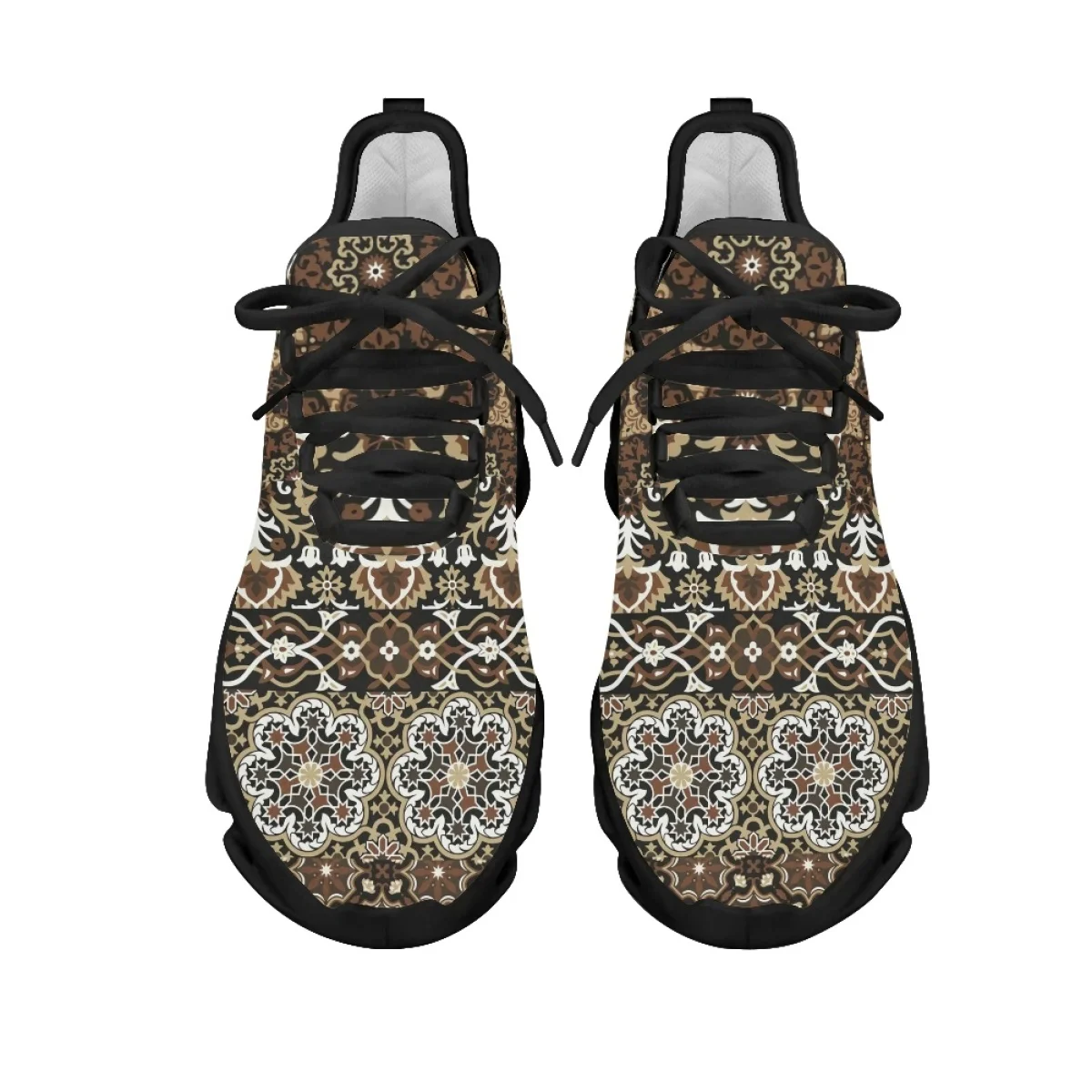 INSTANTARTS Paisley Mesh Sneakers for Women Casual Platform Shoes Indian Art Painting Pattern Lady Walking Shoes Zapatos Mujer