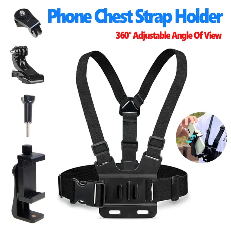 5 in 1 Mobile Phone Chest Strap Mounting Holder First Angle Video Record life Phone Bracket Fixed Live Broadcast Accessories