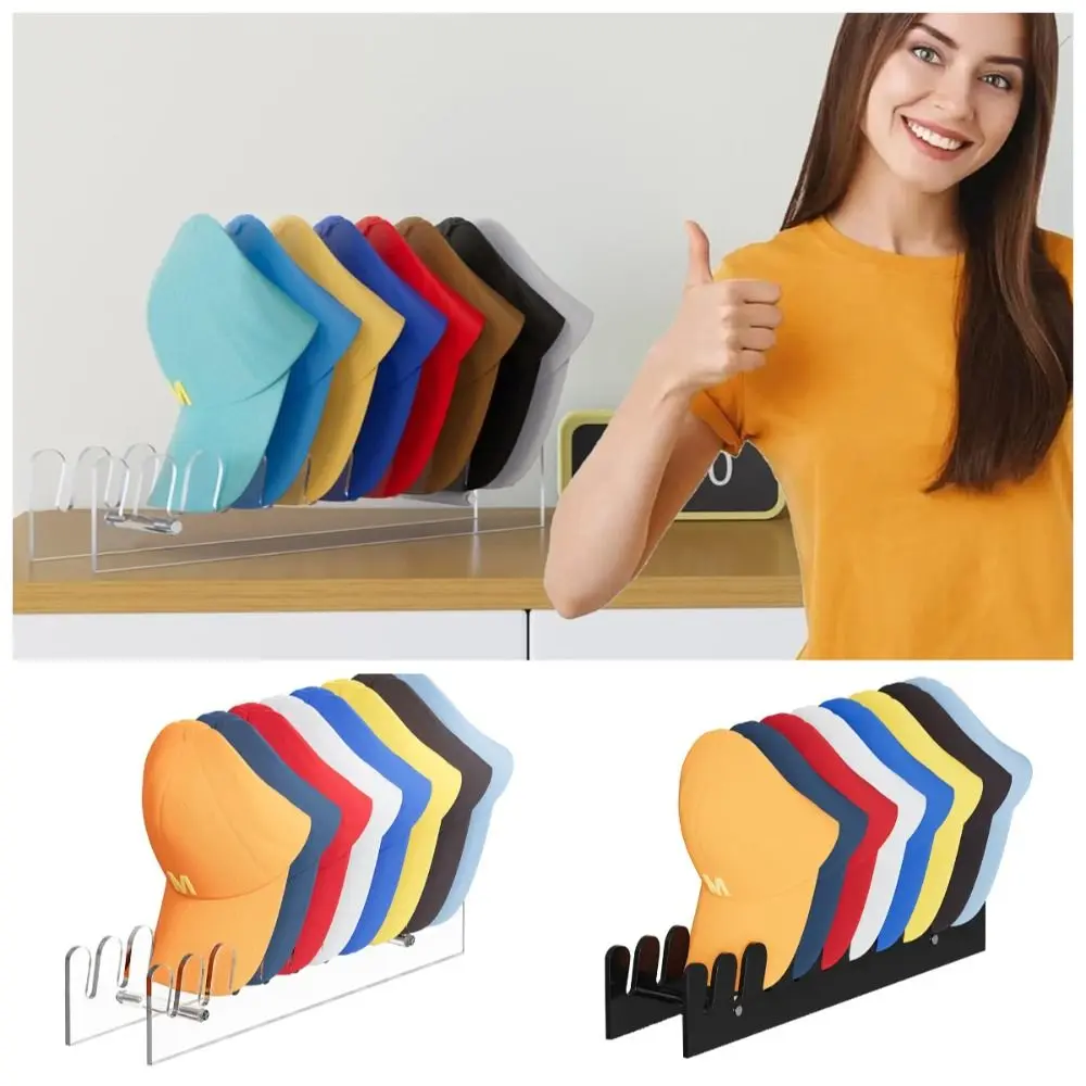 

Acrylic Baseball Cap Display Rack Save Space Multifunction Clear Hat Storage Holder Durable Smooth and Rounded Edges