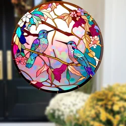 1pc Hummingbirds Glass Window Electrostatic Stickers Static Cling Home Decoration RV Window Waterproof Vinyl Decals
