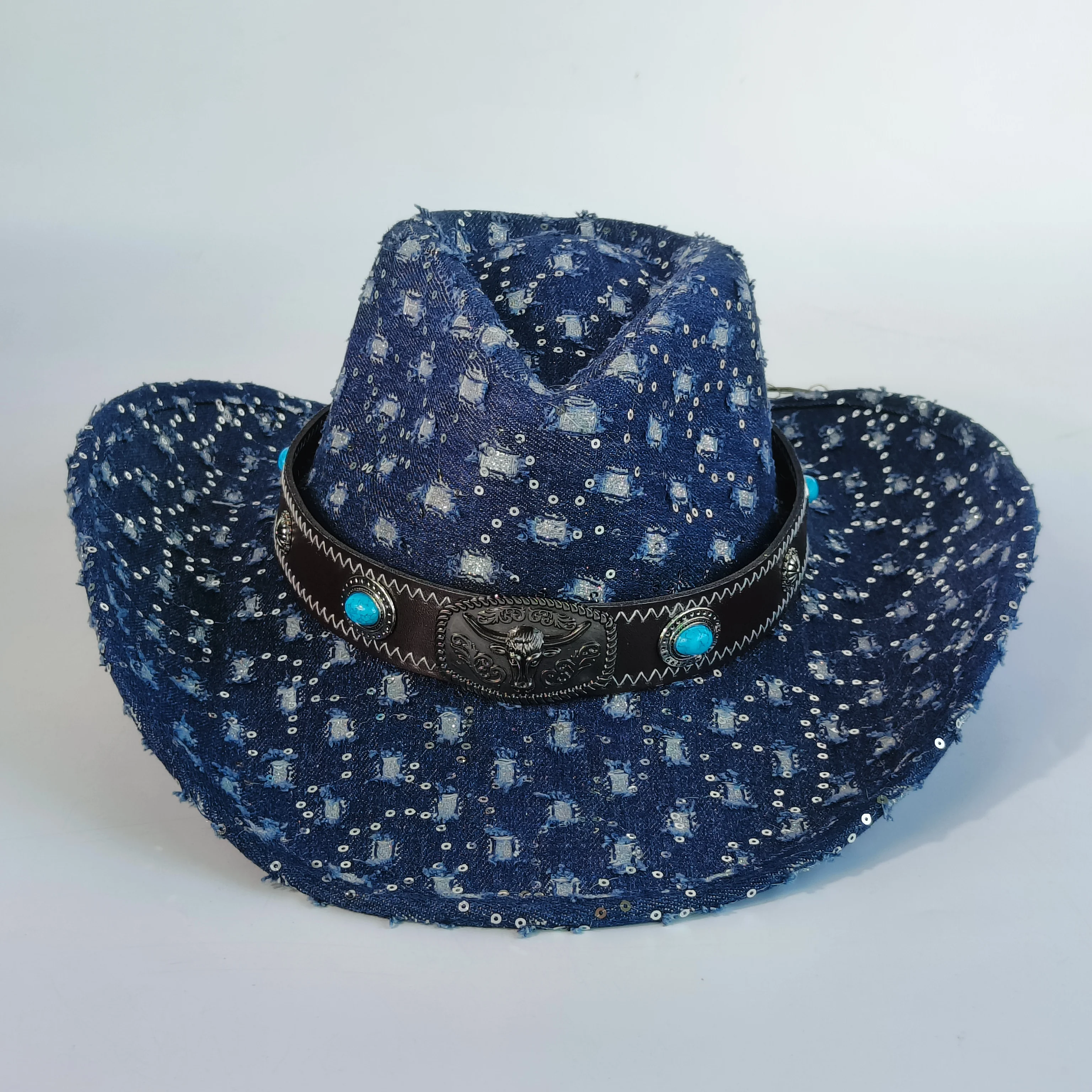 Sombrero vaquero vaquero con borlas vintage para hombres y mujeres, sombrero de vaquera unisex, cinturón con borlas, sombrero de vaquero de jazz, Sombrero Fedora, Cloche, Sombrero de Iglesia