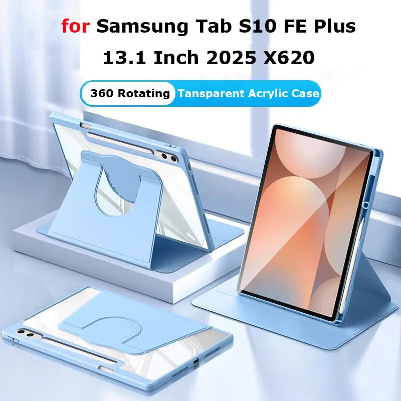 

For Samsung Galaxy Tab S10 FE Plus 13.1 Inch 2025 X620 Tab S10 FE X520 S8 Plus S7+ A9 X110 A9+ A9 Plus X210 S9 11 Acrylic Case