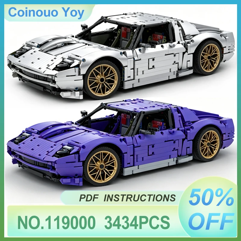 

1:8 Detailed MOC 119000 Technical Super Sports Vehicle High-quality Model Building Block Brick Puzzle DIY Toy Christmas Gift Kid