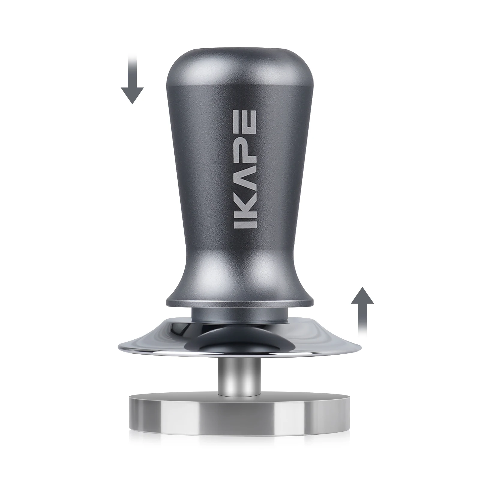 

IKAPE V3 Espresso Tamper with Flat Base, Premium Barista Coffee Tamper with Calibrated Spring Loaded, 100% Stainless Steel Base