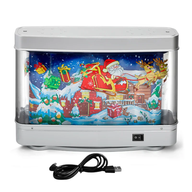 ABNM USB Fish Tank Light Aquarium Decor Night Light เสมือนแบบไดนามิก LED โคมไฟตกแต่งห้องน่ารักของขวัญ