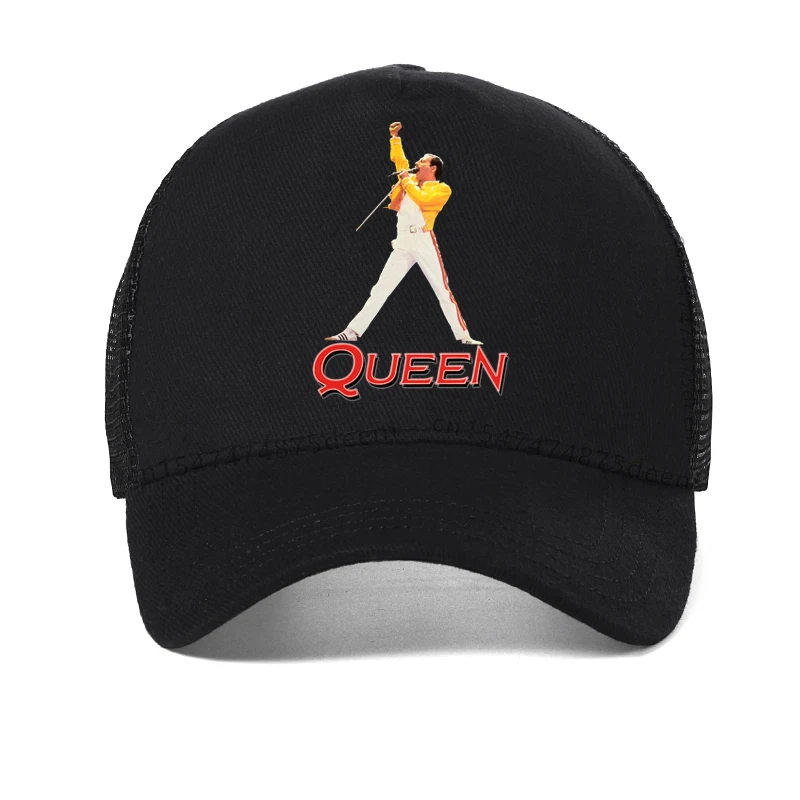 Boné de beisebol feminino freddie mercury a rainha banda verão marca rock men hip hop boné malha respirável snapback chapéus gorras