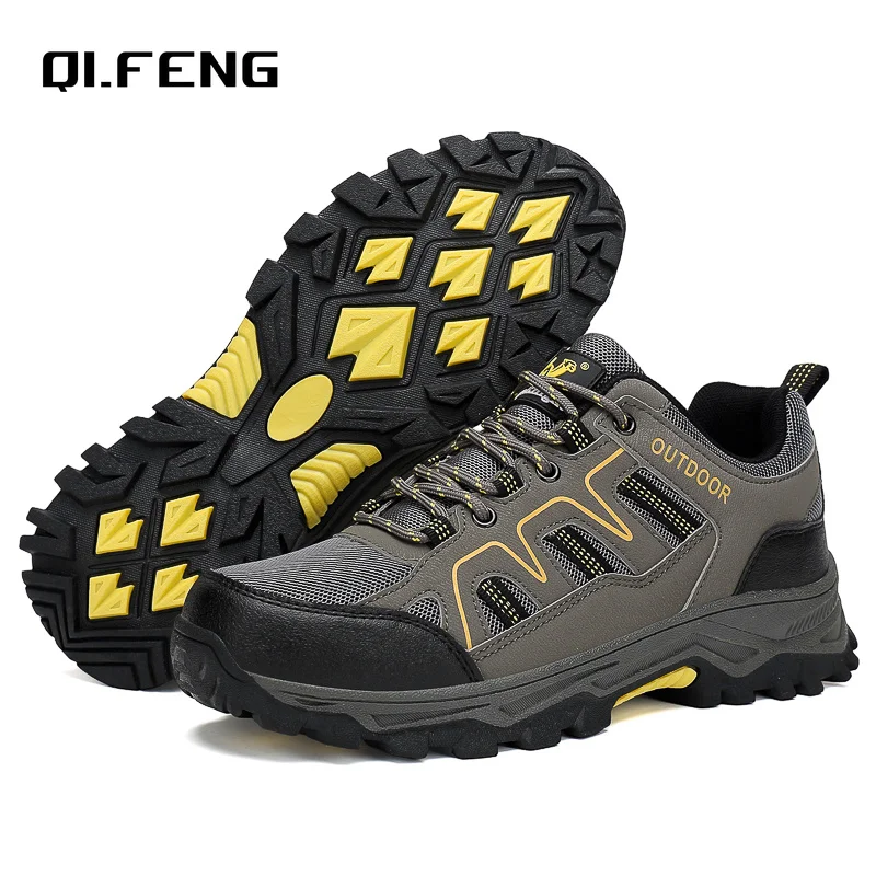 40-50 New Large Outdoor Mountaineering Shoes Men Spring and Autumn Mesh Breathable Sneaker Outdoor Travel Hiking Non slip Shoes