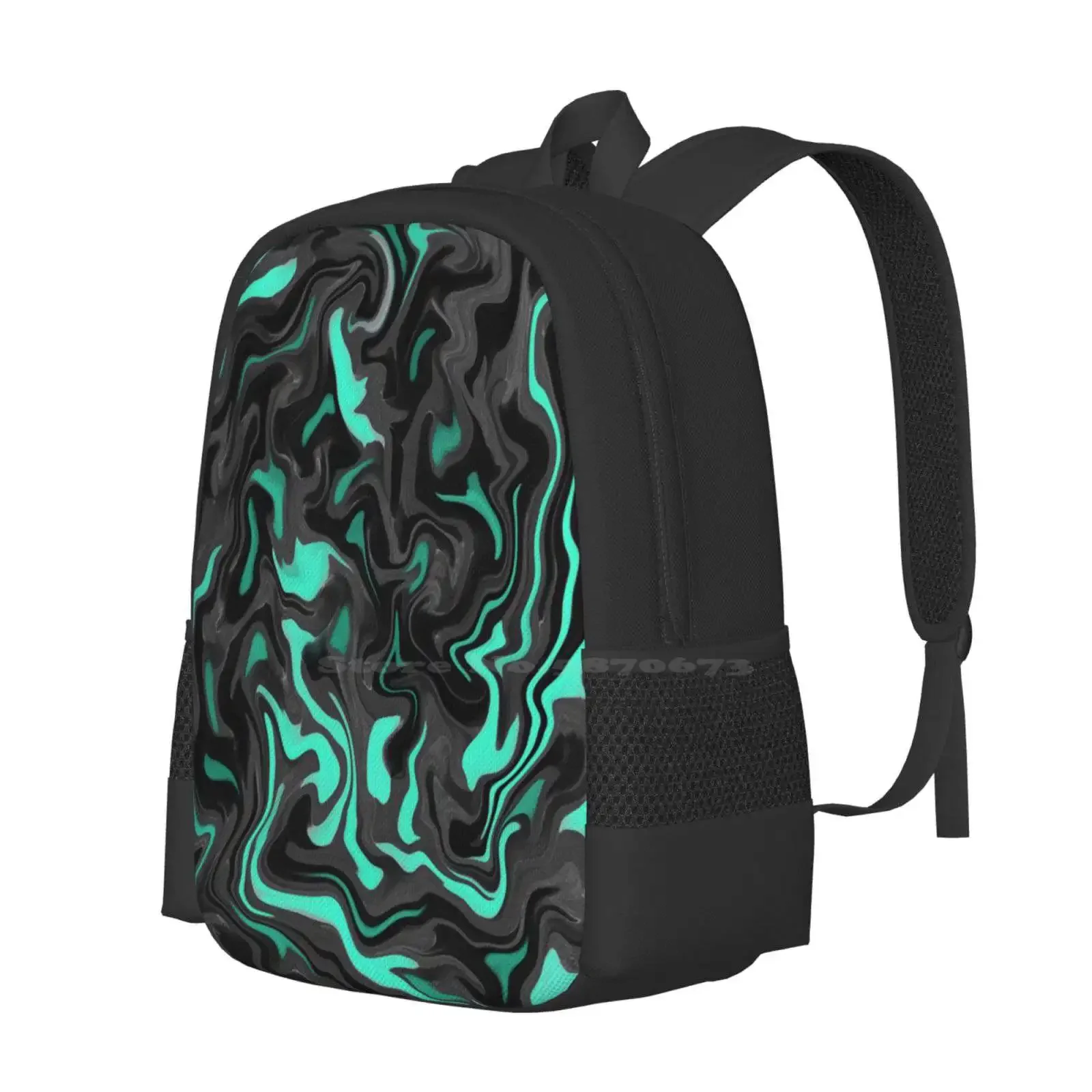 فلويد آرت 6 حقائب مدرسية للمراهقات حقائب سفر للكمبيوتر المحمول سائل صب دوامة #2