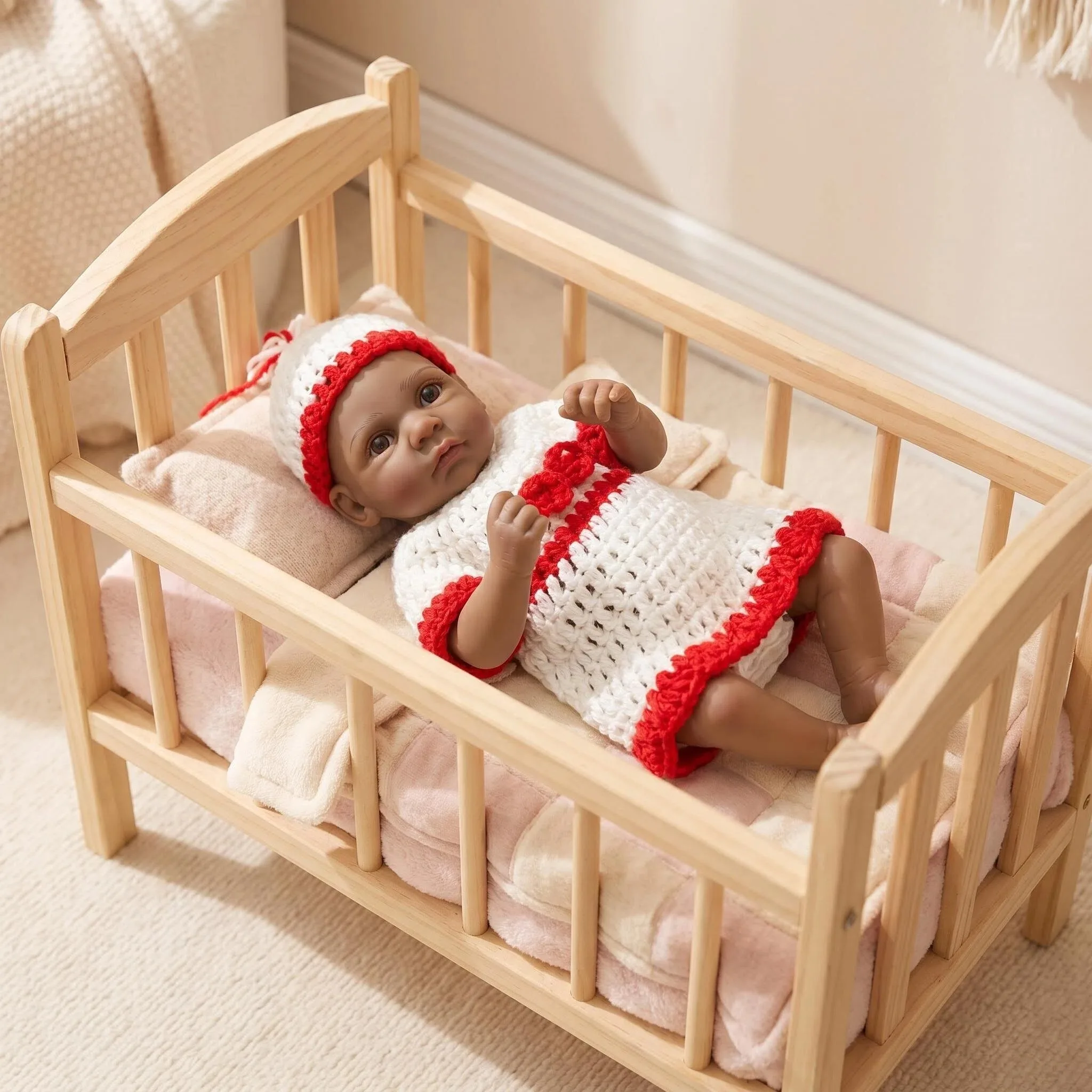 NPK 12 Inch Play Doll for Full Vinyl Body Bath Toy Simulation Doll Birthday Gift Clearical Sale