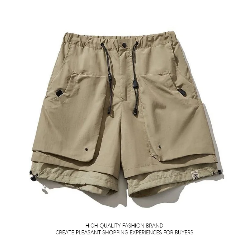 American Summer Cargo Pants uomo donna Casual Safari Short Joggers Pocket pantaloncini da lavoro impermeabili Streetwear giapponese Capris