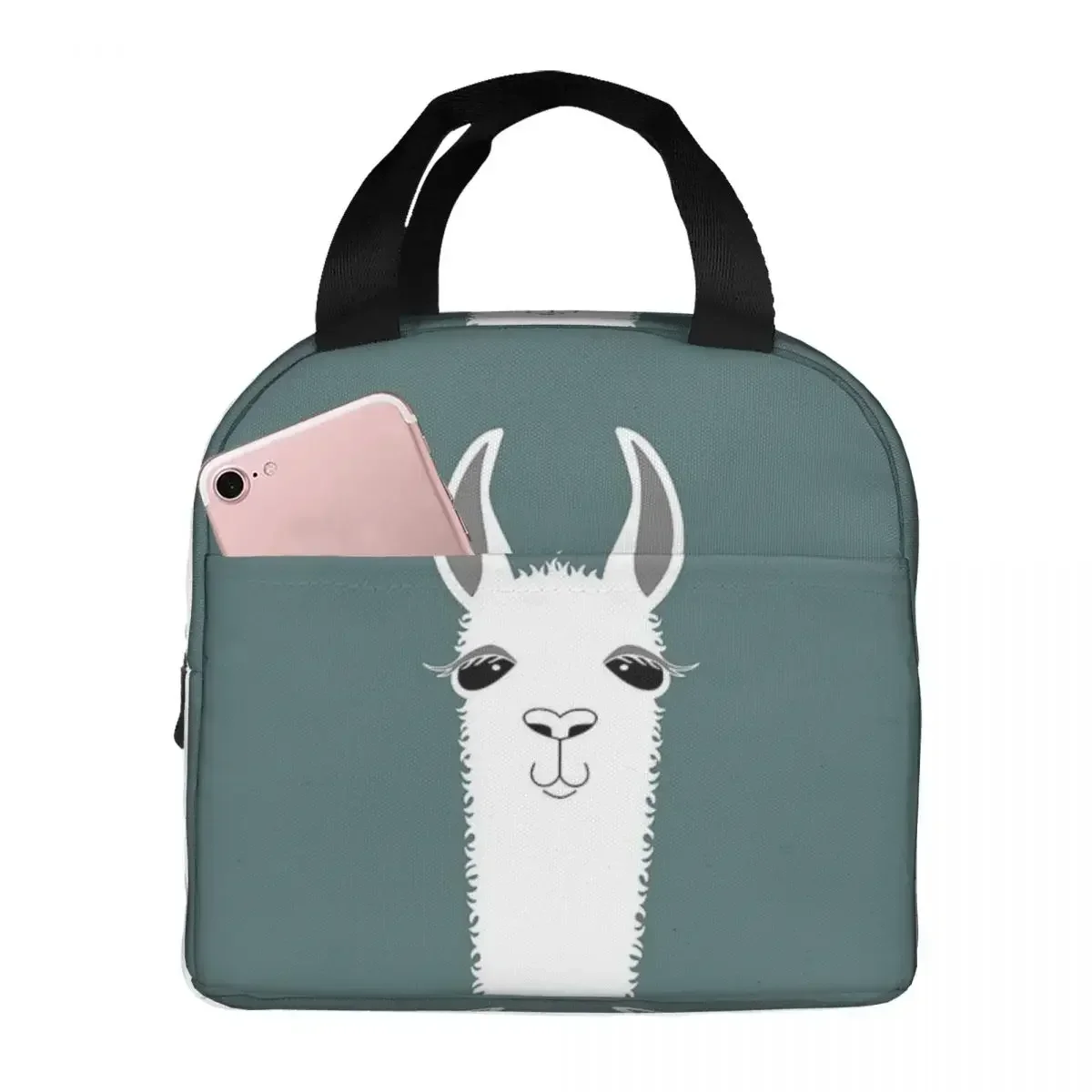 Llama Alpaca Animal Insulated Lunch Bags Leakproof Picnic Bag Thermal Cooler Lunch Box Lunch Tote for Woman Work Children School