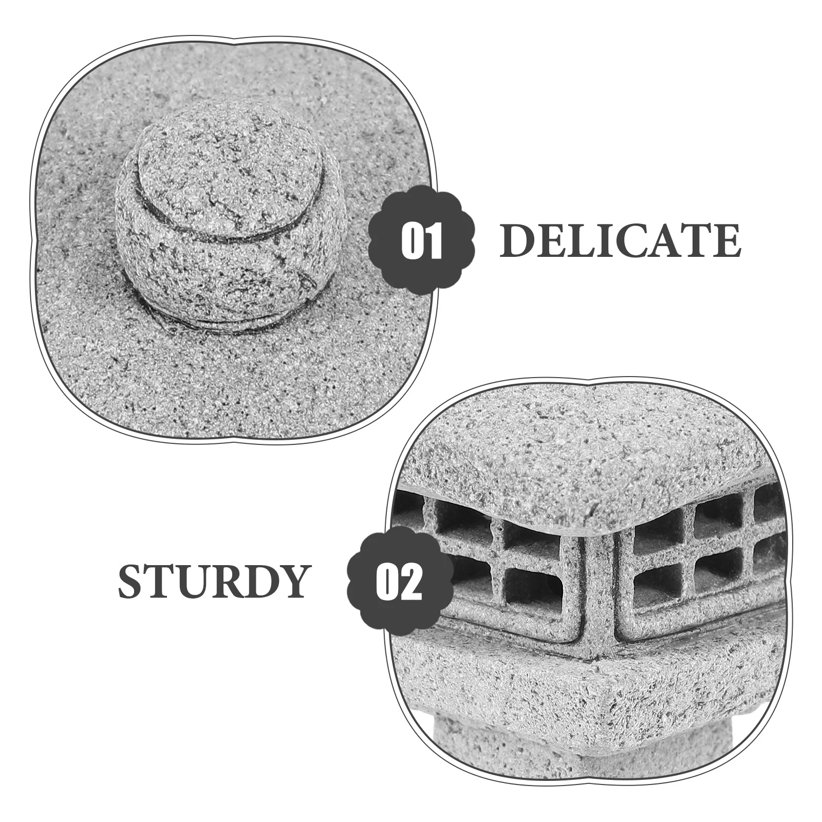 

1pcs Mini Statue Bluestone Micro Landscaping Ornament Decor Desktop Tiny Bonsai Adorn Garden Pavilion Decoration Miniature