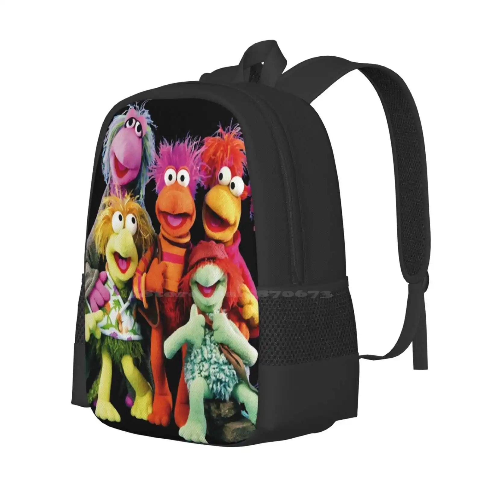 Fraggle Rock Bag mochila para hombres, mujeres, niñas, adolescentes, niños, marionetas, Sitcom Series, niños, criaturas, Canadá