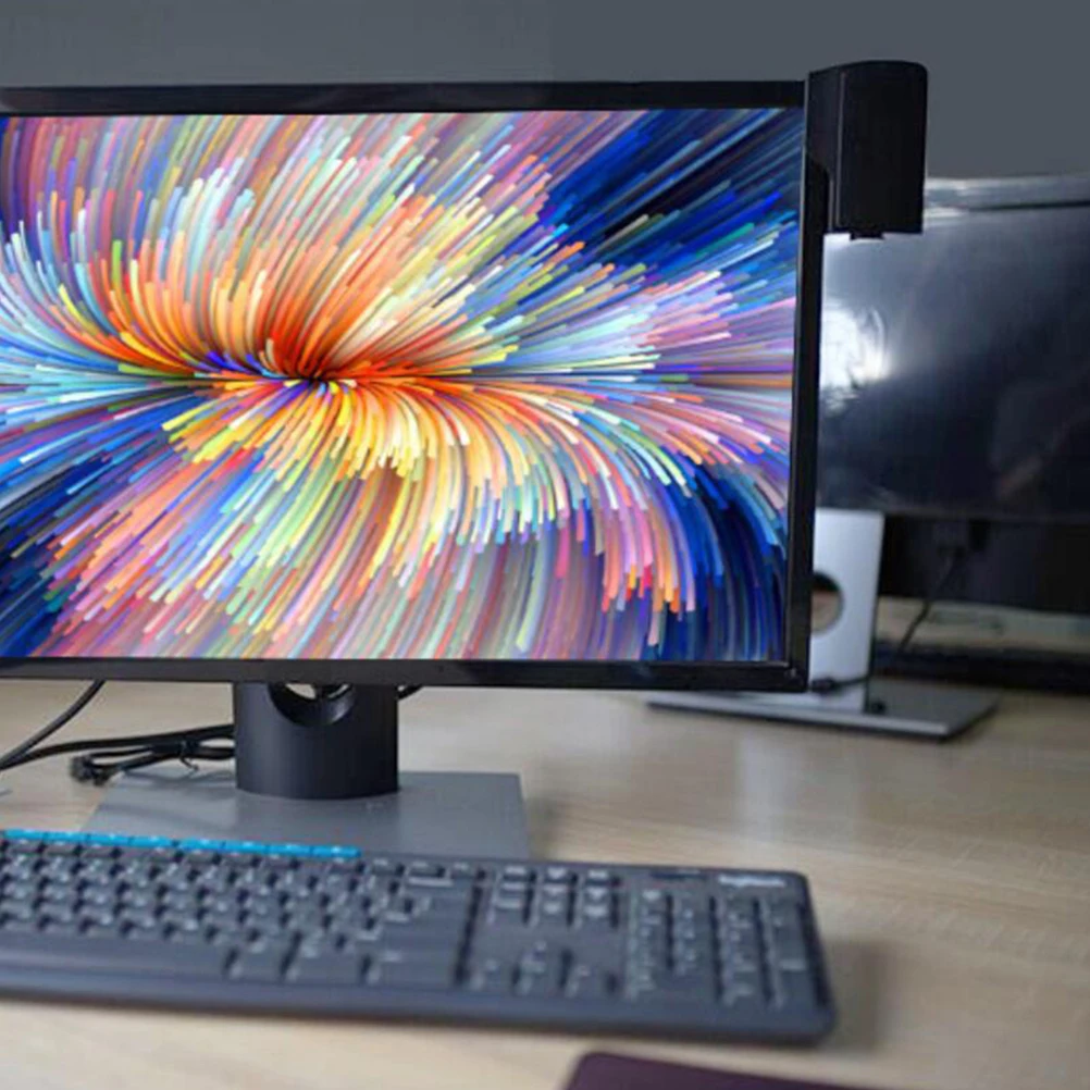 

USB Computer Speaker Multi-Function Office Home Desktop Loudspeaker Creative Fashionable Clip-On for Laptop 2cm LCD Screen Clear