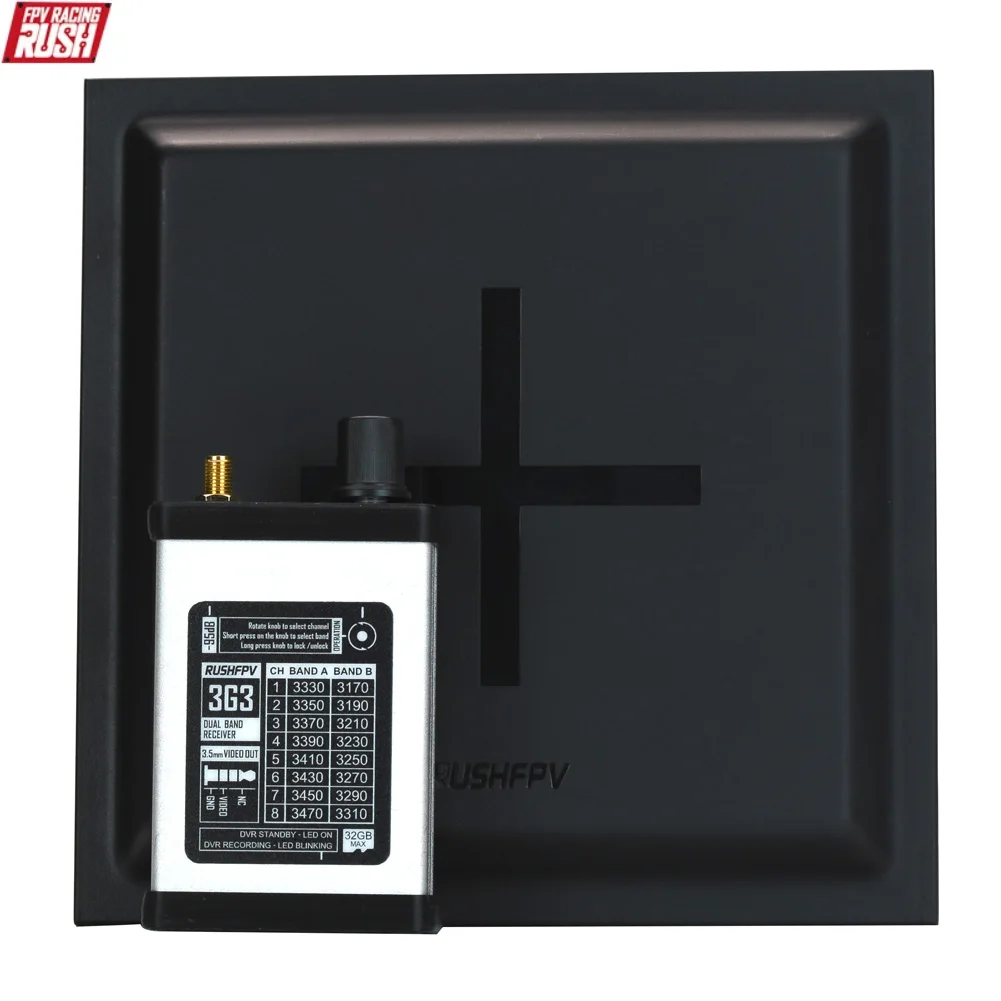 RushFPV 3,3G VRX 2W VTX 8CH 2000MW Audio Video FPV módulo receptor transmisor 7-30V para RC remoto multirotor piezas de bricolaje