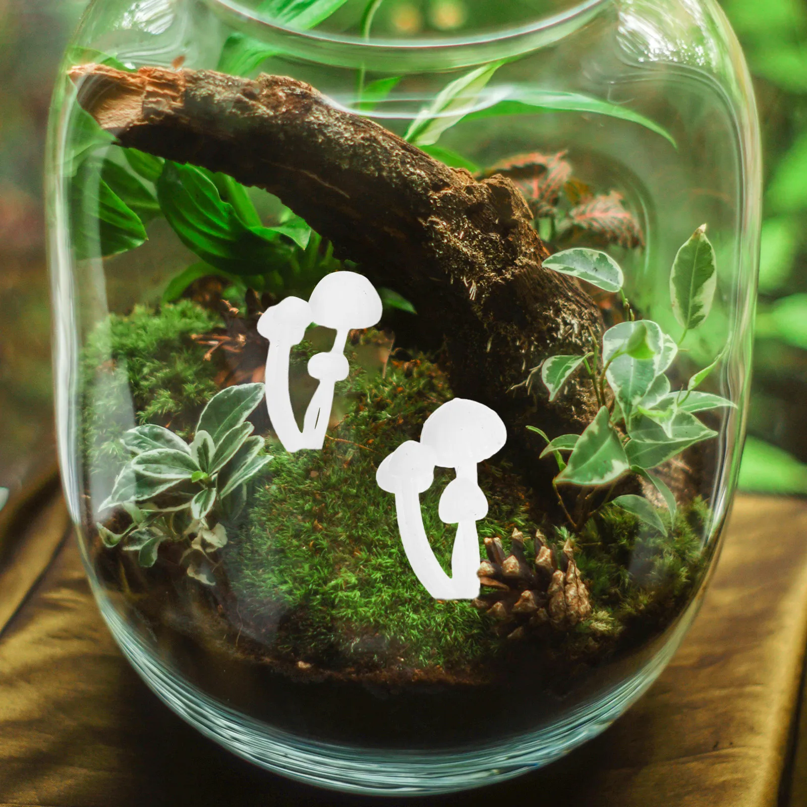 9 Pcs Stuffing Mini Mushroom Micro NEW Decoration Landscape Ornament Miniature Model Epoxy Resin Design Craft Ornament 2024