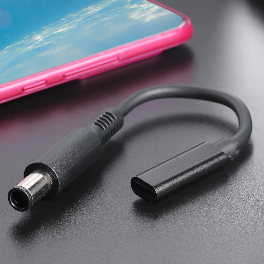Adaptador de carregador dc jack conversor pd usb c fêmea para 7.4x5.0mm acessórios de computador doméstico para laptop dell