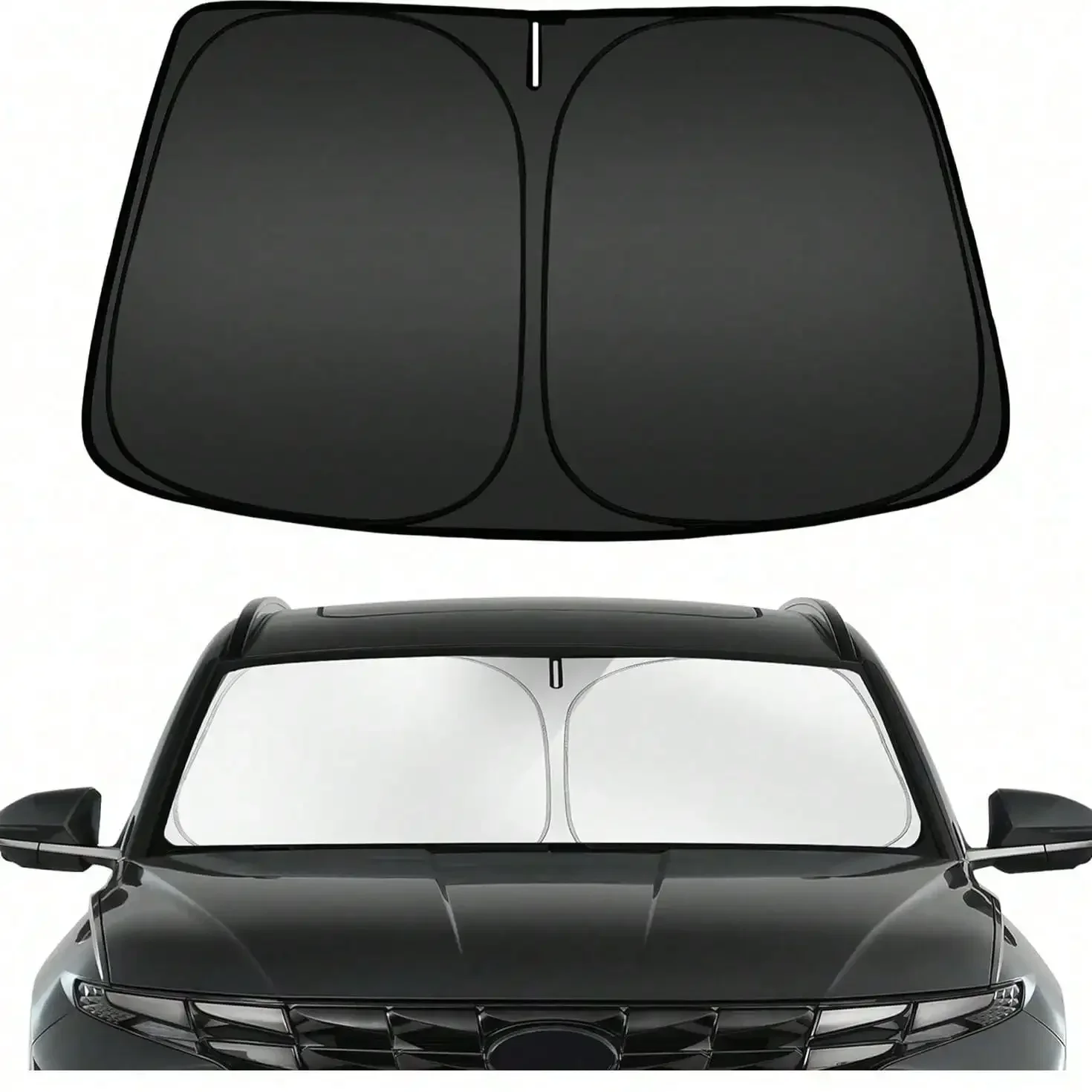 

Foldable Windshield Sun Shade, Front Window Sunshade, Blocks UV Rays To Keep Your Car Cool, Universal Thick Sunscreen Board For Car Interior Shading And Cooling
