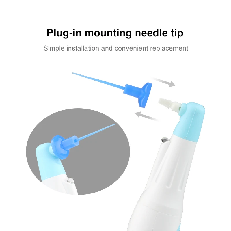 Kit de irrigador de canal radicular RW-7 equipado com 30 cabeças de plástico S/M/L, descarga endodontia eficiente, para limpeza e enxágue de canal