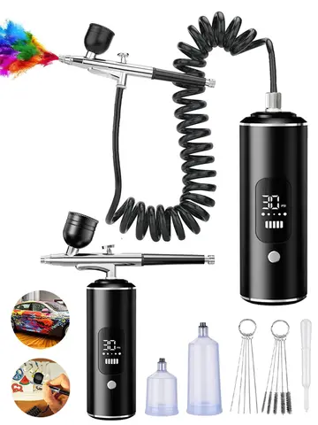 Airbrush with Compressor Portable Airbrush Painting Mini Spray Gun for Painting Paint Crafts Airbrush Compressor Paint Spray Gun