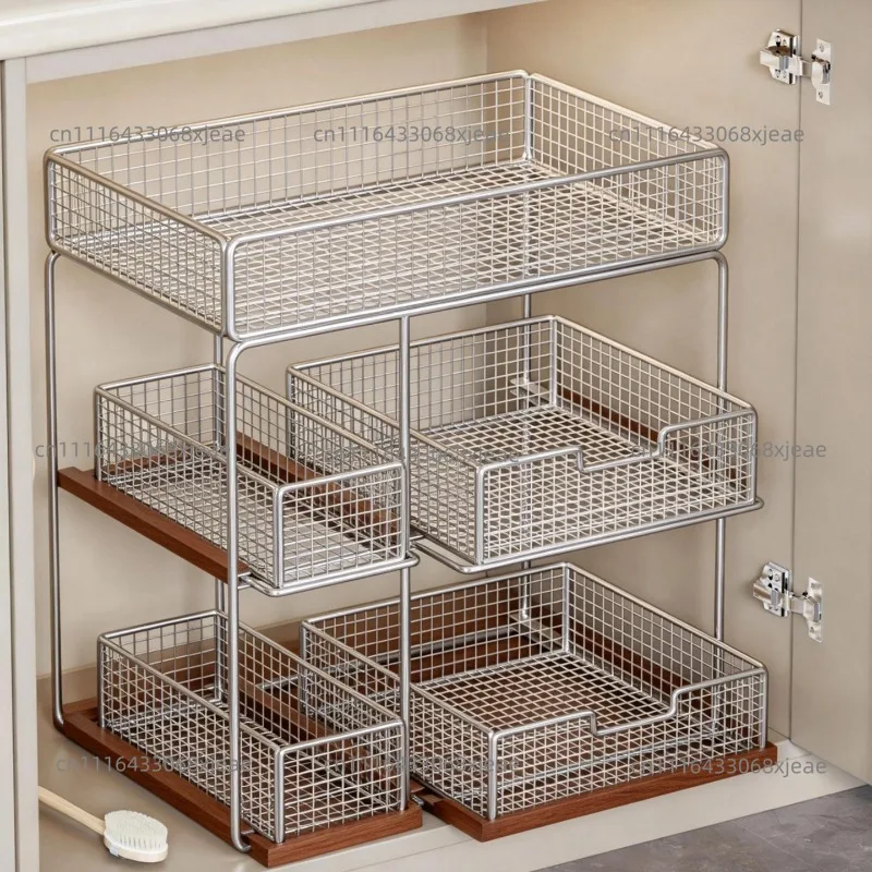 Lower sink rack Pull-out layered rack