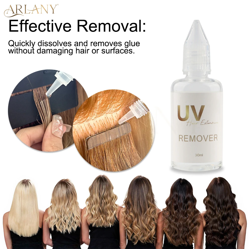 UV Hair Glue Hair Extensions 20W UV LED Lamp 20g UV Glue with Hair Bonding Glue Remove Anti-UV Shield Guards UV Light Extensions