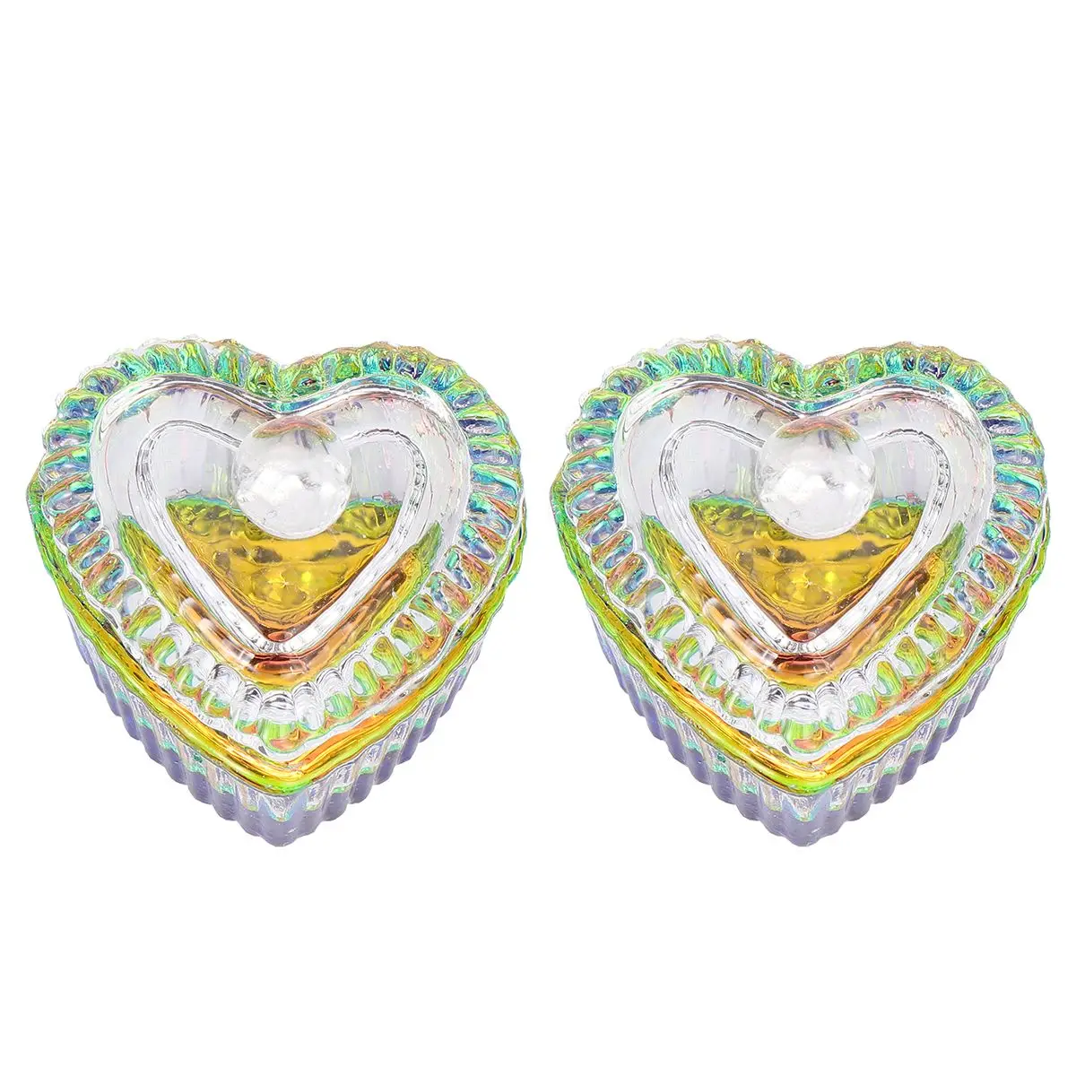 

2 Pcs Clear Nail Polish Glass Supplies Bracket Crystal Container Liquid Cup