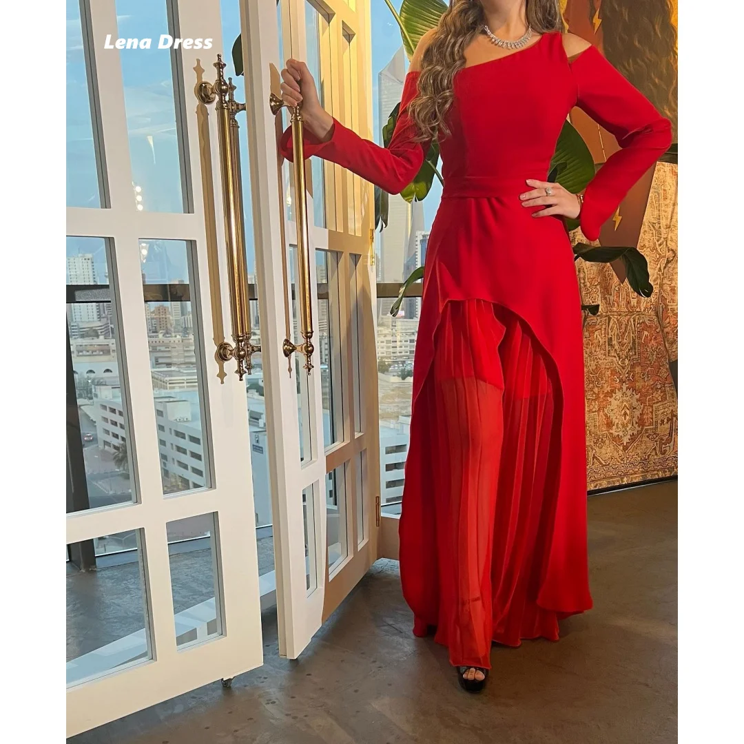 

Lena Women's Prom Dress Luxury Women Evening Dress Long Sleeved Customized Luxury Woman Ceremony Dresses for Special Occasions