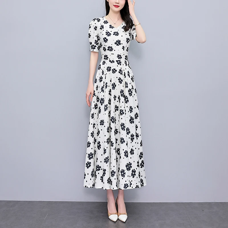 Summer Casual Boho White Holiday Long Dresses 2025 Elegant Bodycon Party Evening Midi Dress Women Vintage Print  Prom Night Robe
