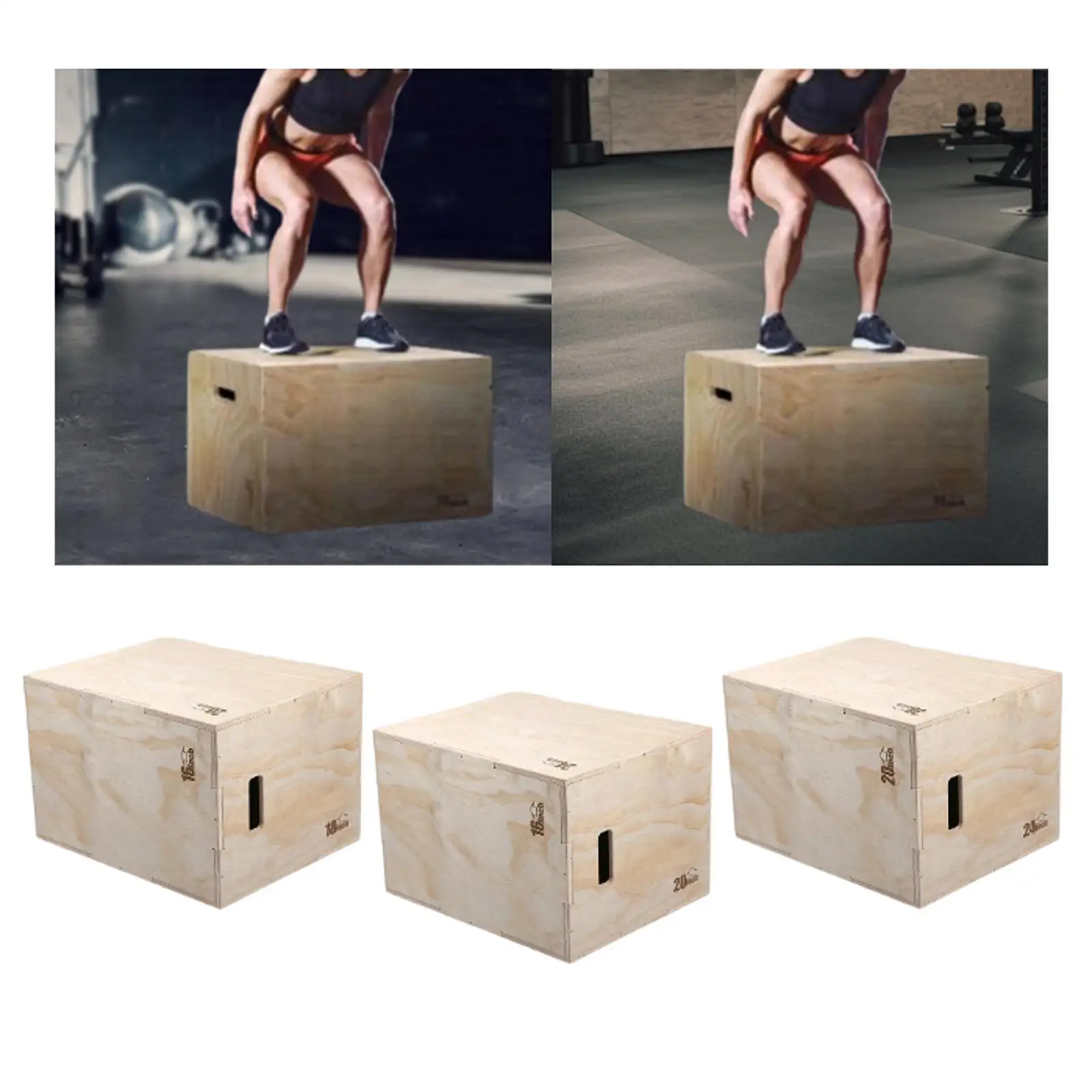 

Wood Box, Step up Box Exercise Equipment Plyometric, Plyometric Jump Case Jumping Agility Case ,