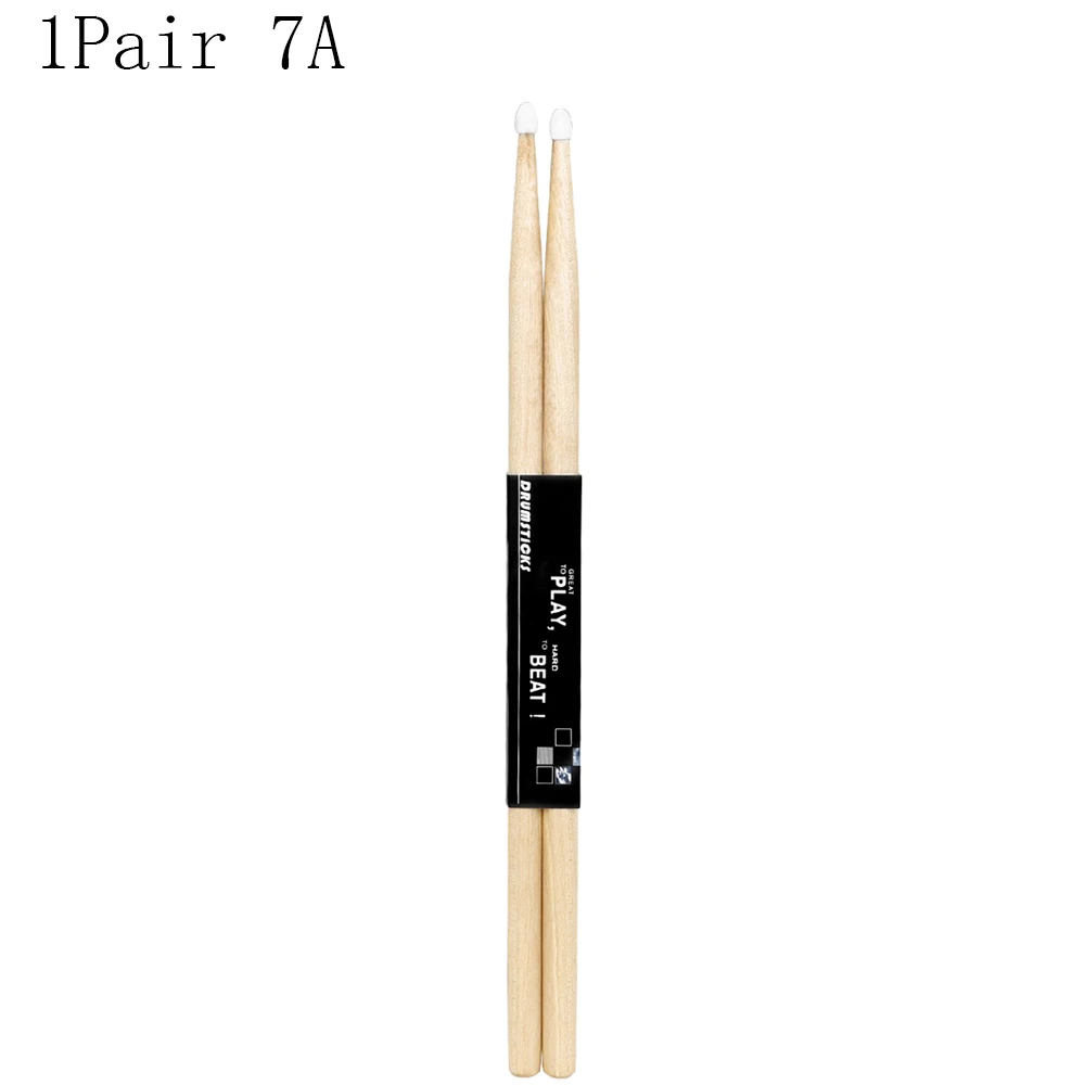 1/5/10 Paar Ahornholz Drum Sticks 5A 7A Elektronische Drum Rack Nylon Spitze Drumsticks Musical Sticks Percussion Instrumente Werkzeuge – Detail 1
