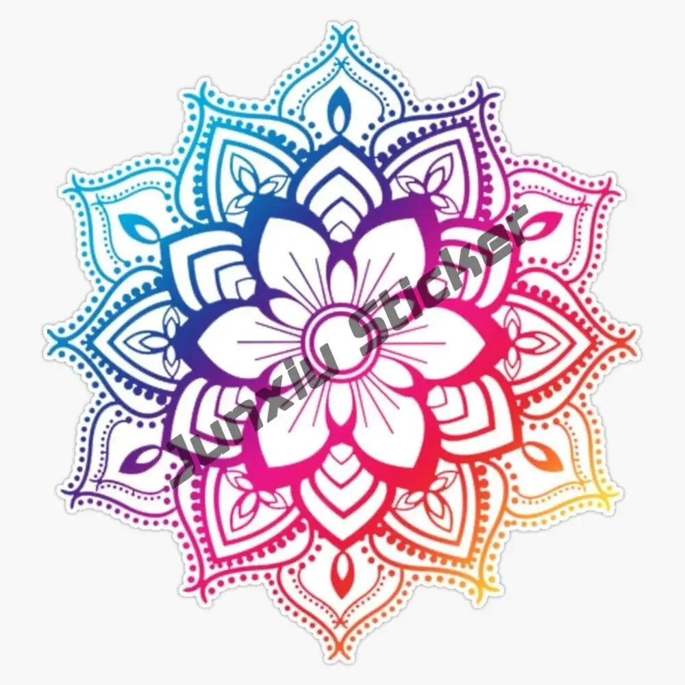 Creative Decal Warm Mandala Vinyl Waterproof Sticker Decal Car Laptop Wall Window Bumper Sticker Car Accessories KK10cm