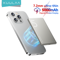 KUULAA 5000mAh Magsafe Power Bank Magnetic Wireless Phone Charger External Battery 20W Fast Charging For iPhone 16 15 PowerBank