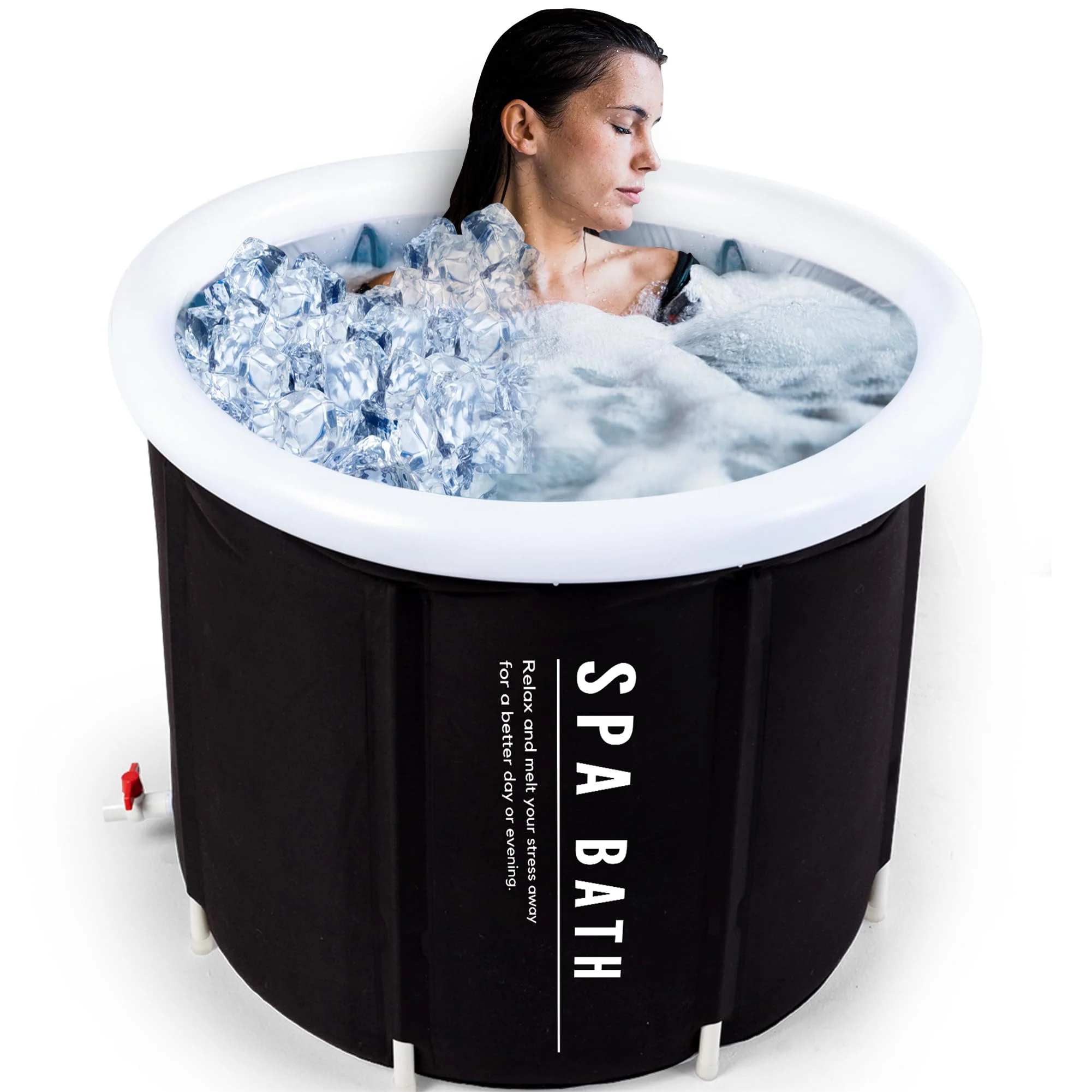 Récupération de trempage froid extra large pour athlètes avec bac à glace portable Parfaite pour la maison, la salle de sport ou le sac de rangement pour thérapie en plein air
