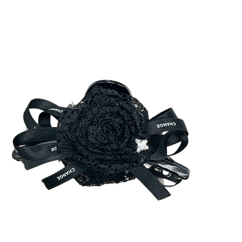 Jepit Rambut Bunga Renda Perancis Modis Aksesori Rambut Hiasan Kepala Jepit Rambut Hiu Kepala Belakang Wanita