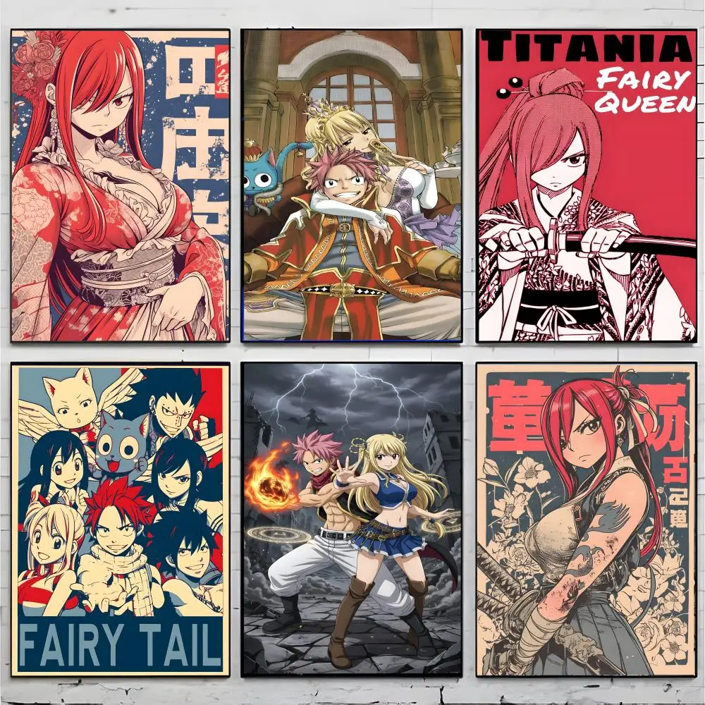 fantasy shonen anime F-Fairy Tail Poster Premium Decor Art & Gift for Household Lounge Home Ornaments