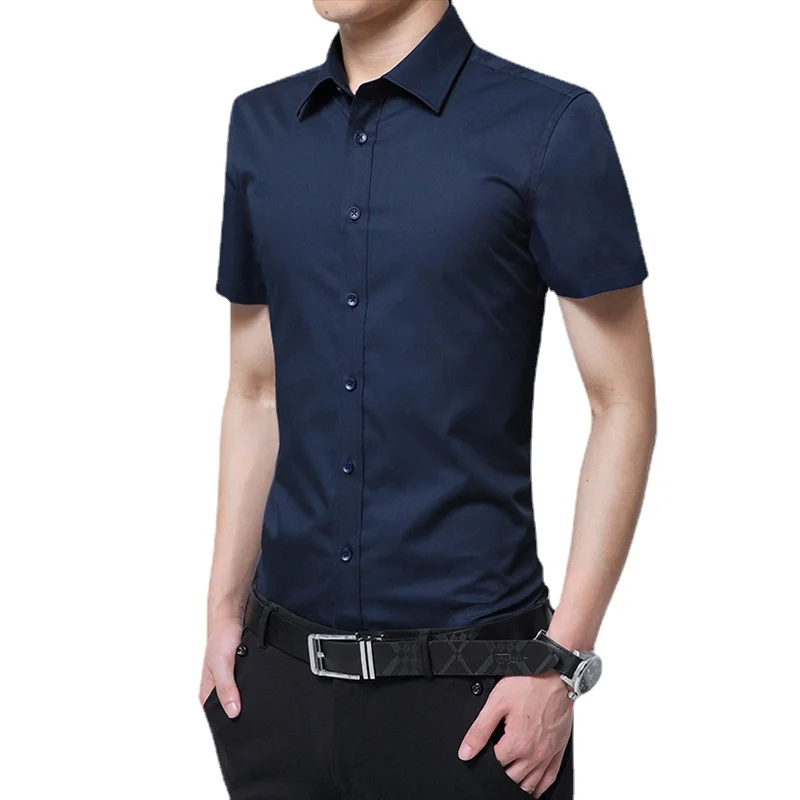 

Mens Shirts Korean Fashion Men Slim Fit Short Sleeve Men Dress Shirts Casual Male Hawaiian Shirt Asian Size 8XL