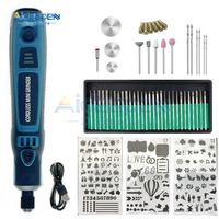 56in1 15000rpm 3.6V Usb Cordless Rotary Tool Mini Drill Engraving Pen Electric Usb Mini Wireless Drill With Accessories Diy Set