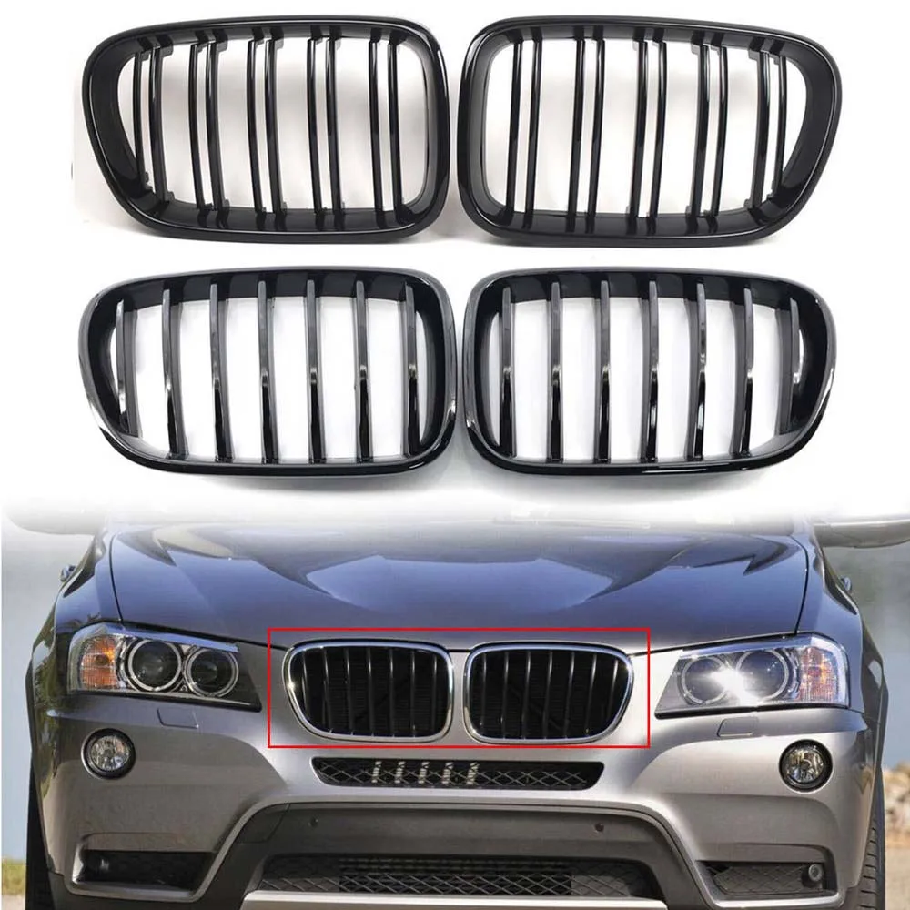 

Car Front Grill Grille Kidney Cover For BMW X3 F25 X4 F26 2011-2014 Pre-Facelift 1117237421 51117237422 51117210725 51117210726