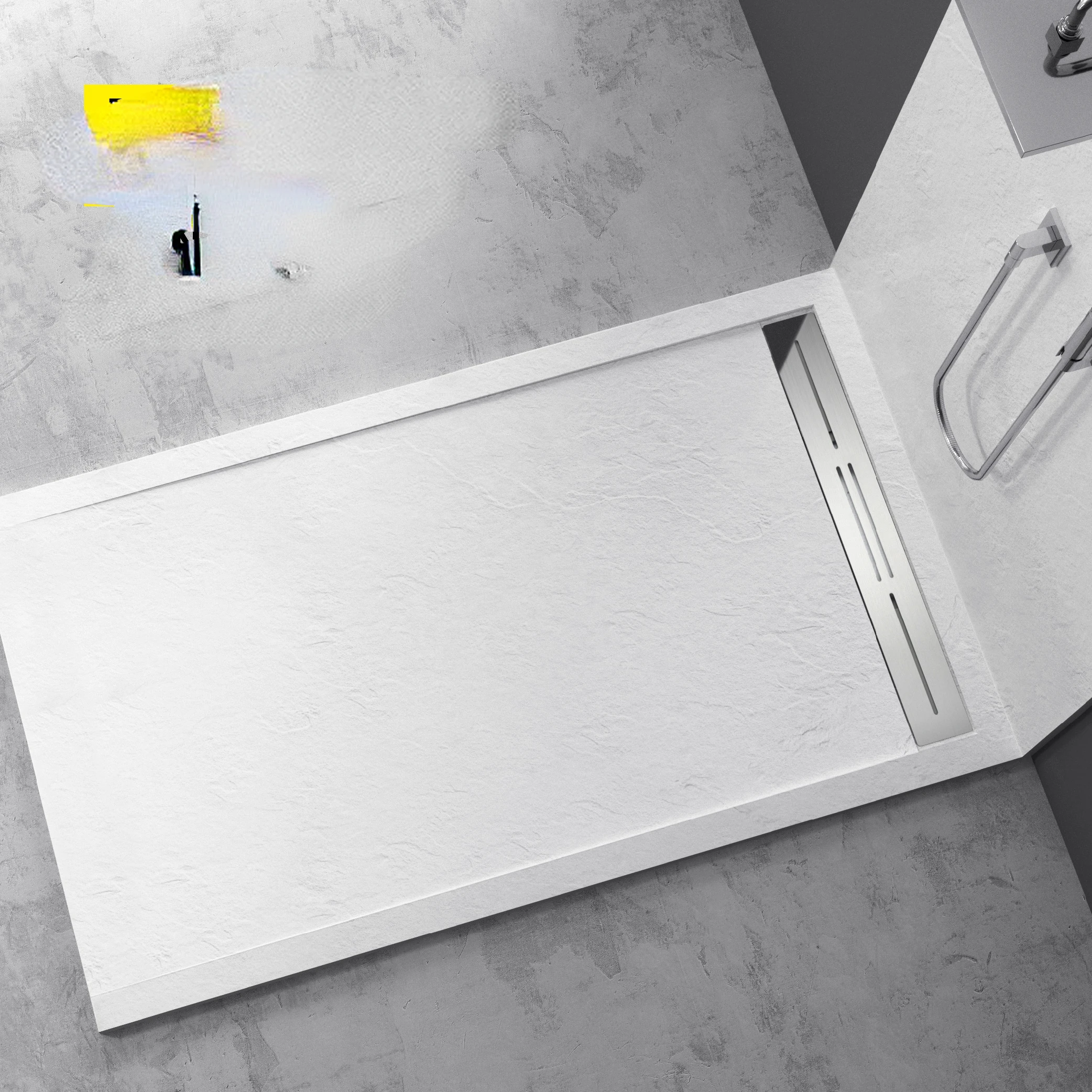 

New arrival marble modern shower trays resin bathroom custom shower pan solid surface shower base