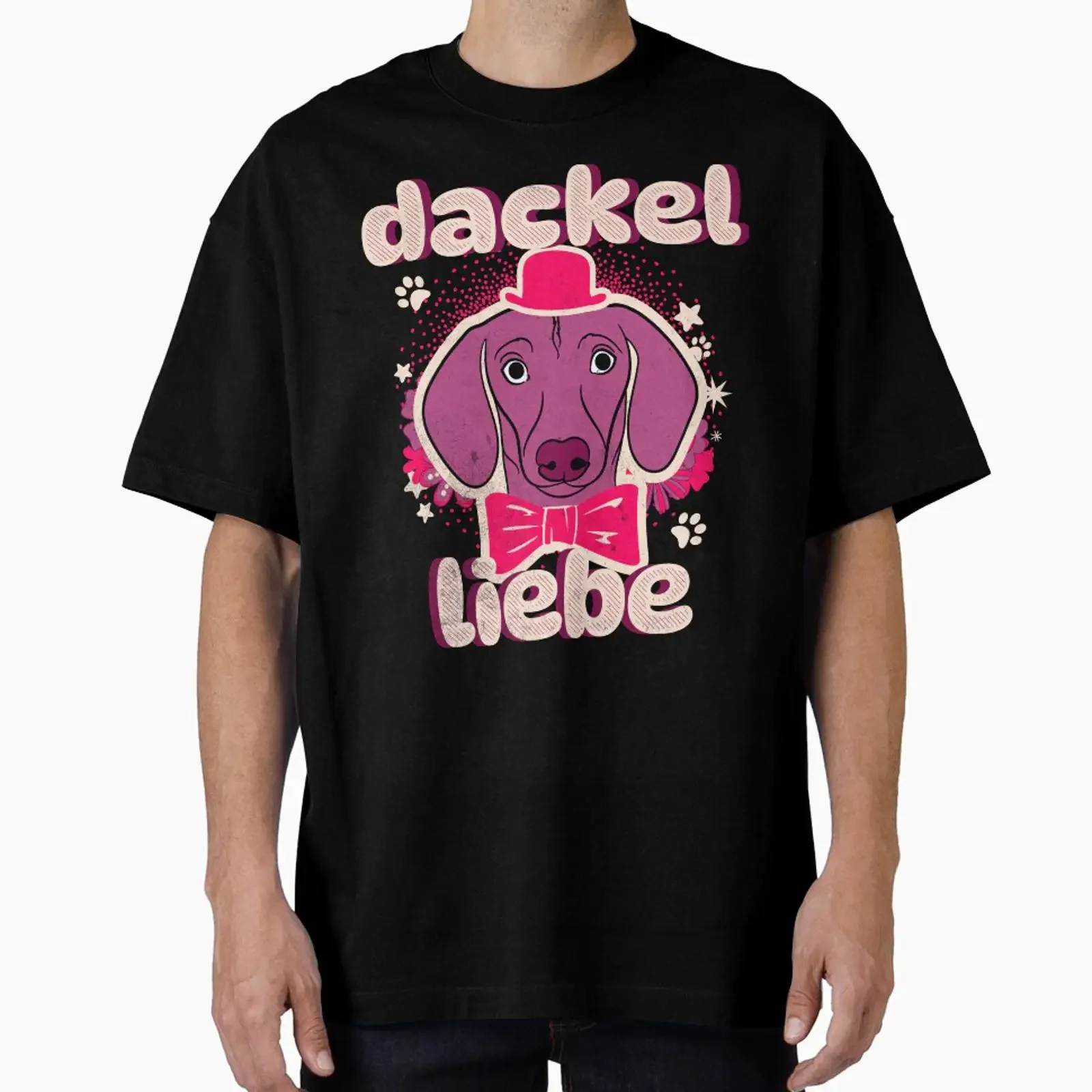 Dackel Liebe designed and sold by Hic21 vintage Washed streetwear homme designer clothes Slightly Breathable Soft Versatile