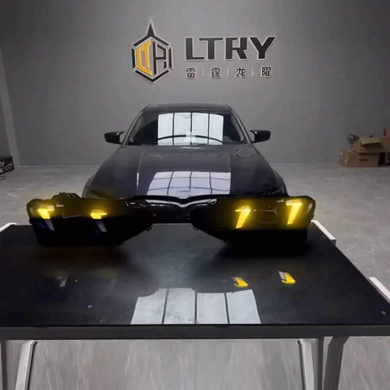 

Фары для BMW G82 4 серии G22, светодиодные фары 2021-2024, дневные ходовые огни, указатели поворота, дальний свет, линзы проекционного типа в стиле «Клыки»