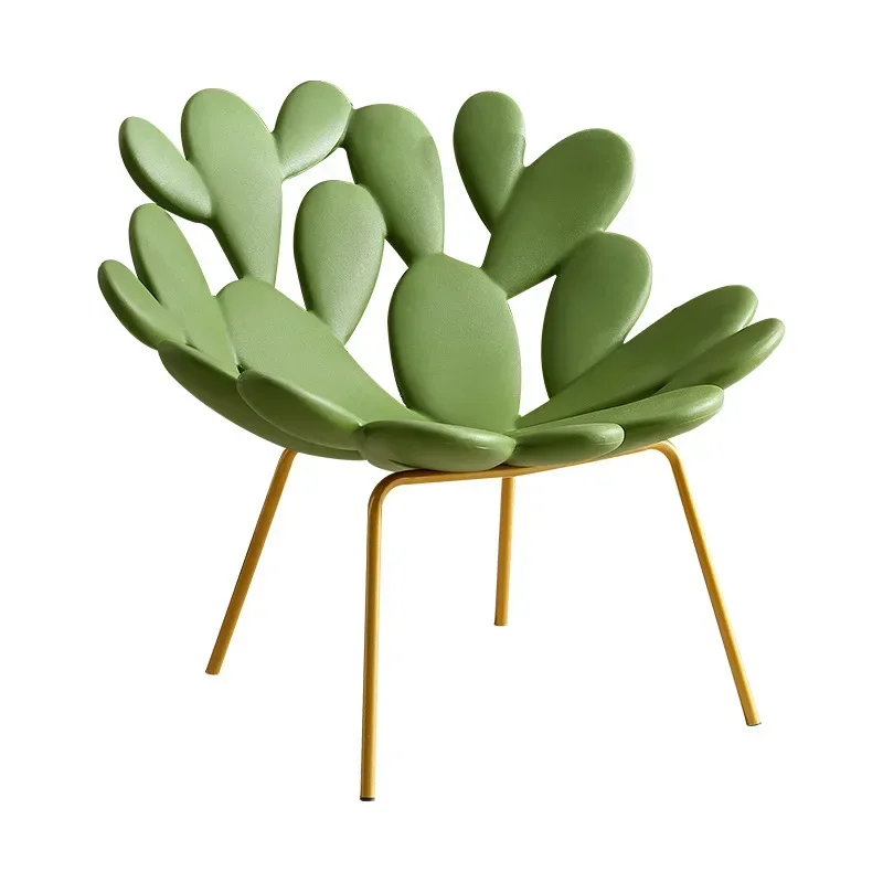 Casual Cactus Chair, Leaf Petal Chair Lobby Personalized Creative Art Styling Chair